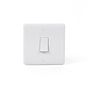 Lieber Silk White 1 Gang Retractive Switch - Curved Edge