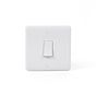 Lieber Silk White 1 Gang Retractive Switch - Curved Edge