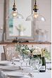 Romilly Edison Industrial Clear Glass Step Breakfast Bar Pendant Light