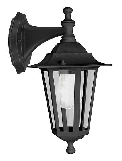 Eglo LATERNA 4 Black Lantern Wall Light IP44