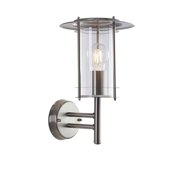 Saxby York Cylindrical Steel wall IP44 60W Wall Light