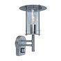 Saxby York Cylindrical Clear PIR wall IP44 60W Wall Light