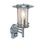 Saxby York Cylindrical Clear PIR wall IP44 60W Wall Light