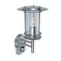 Saxby York Cylindrical Clear PIR wall IP44 60W Wall Light