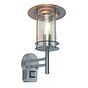 Saxby York Cylindrical Clear PIR wall IP44 60W Wall Light