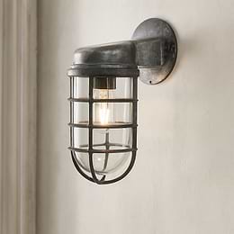 Black Brushed White Nautical Sconce Bulkhead Wall Light