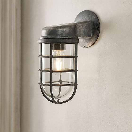 Soho Lighting Broadwick Black Brushed White Indoor Nautical Sconce Bulkhead Wall Light