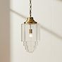 Soho Lighting Glasshouse Lacquered Brass Clear Pendant Light - The Schoolhouse Collection