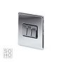 Soho Lighting Polished Chrome 3 Gang Intermediate switch Blk Ins Screwless