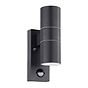 Eglo Riga 5 Anthracite Outdoor GU10 Wall Light IP44 with Sensor
