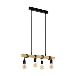 Eglo Arcadian 4 Wooden Pendant Light