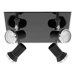 Eglo Tamara 1 Large Black Chrome GU10 Spotlight IP44