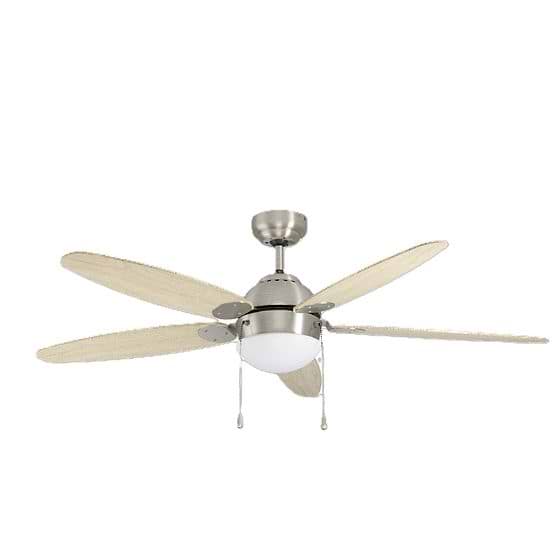 Eglo Susale Satin Nickel E14 Ceiling Fan with Light