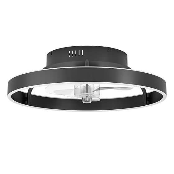 Eglo MARINELLA Matt Black Ceiling Fan With LED Light