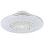 Eglo Lovisca White Silver LED Ceiling Light With Fan 2700-6500K
