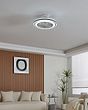 Eglo Almeria White Black LED Ceiling Light With Fan 2700-6500K