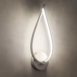 Eglo PALOZZA 1 Satin Nickel Teardrop LED Wall Light 10W