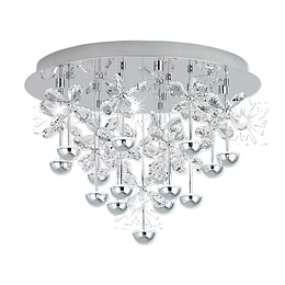 Eglo Pianopoli Chrome LED Ceiling Light 3000K