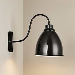 Gloss Black Vintage Wall Light