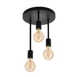 Eglo Wilmcote Black E27 Ceiling Light