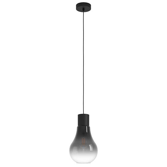 Black Lightbulb Shaped Pendant Light

