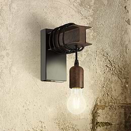 Eglo Townshend 4 Black Brown E27 Wall Light