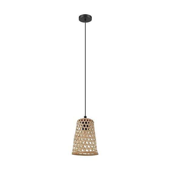 Slim Wicker Pendant Light