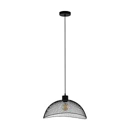 Eglo POMPEYA Black Mesh Curved Dome Small Pendant Light