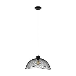 Eglo POMPEYA Black Mesh Curved Dome Small Pendant Light