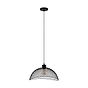 Eglo POMPEYA Black Mesh Curved Dome Small Pendant Light