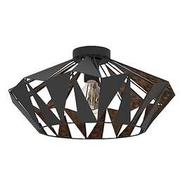 Eglo Carlton 6 Black Copper E27 Ceiling Light