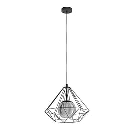Eglo Vernham Black E27 Pendant Light