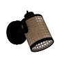 Eglo RUSCOMB Wicker & Black Cylinder Adjustable Spotlight