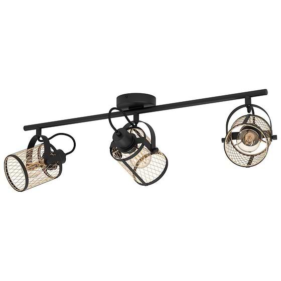 Eglo Verdant Triple Caged Adjustable Ceiling Spotlight Rail