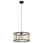 Eglo Verdant Large Black & Brass Caged Pendant Light