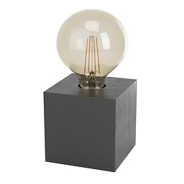 Eglo PRESTWICK 2 Black Wooden Cube Table Light