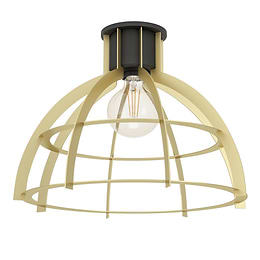 Eglo STILLINGTON Gold & Black Rounded Frame Ceiling Light