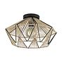 Eglo ADWICKLE Natural Hemp Black Wire Geometric Ceiling Light