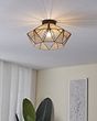 Eglo ADWICKLE Natural Hemp Black Wire Geometric Ceiling Light