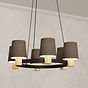 Eglo Edale Black Brown E27 Pendant Light