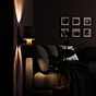 Eglo EDALE Wood & Black Wall Light with Coffee Shade