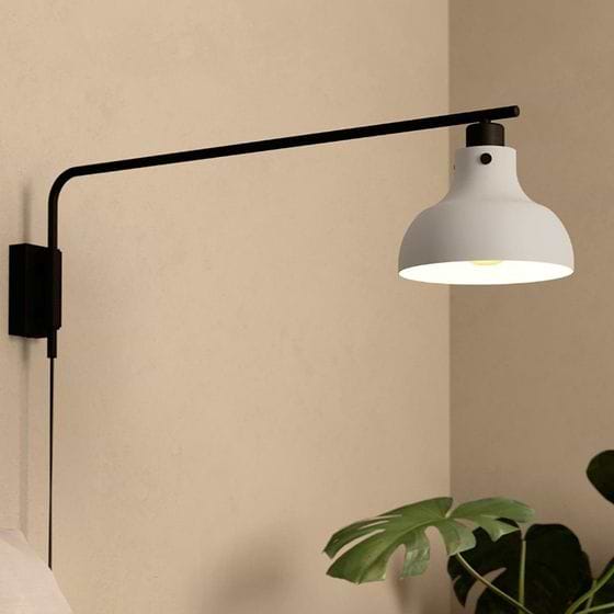 Eglo Matlock Grey Black E27 Wall Light