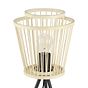 Eglo HYKEHAM Matte Black & Wood Tripod Table Lamp