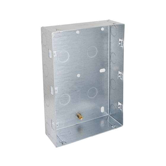 9-12 Gang 47mm Steel Pattress Box (Back Box)