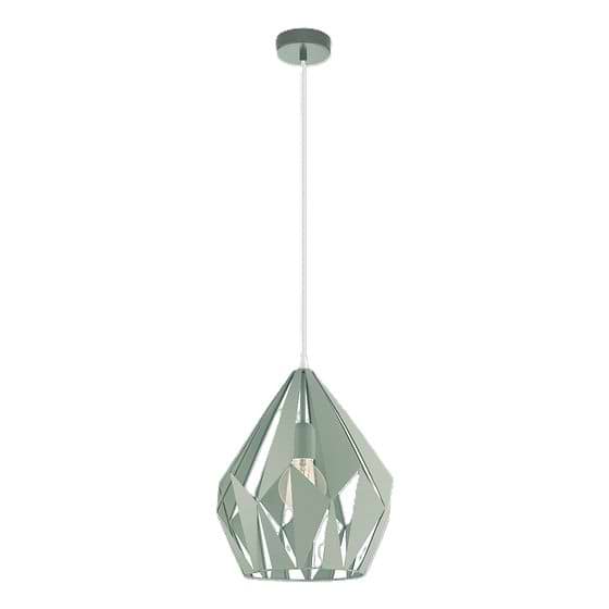 Eglo Carlton-P Pastel Light Green E27 Pendant Light