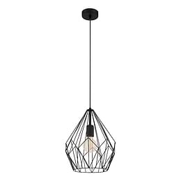 Eglo Carlton Black E27 Pendant Light