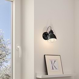 Eglo Priddy Black White E27 Wall Light