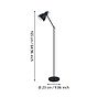 Eglo Priddy Black White E27 Floor Light
