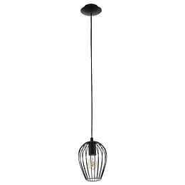 Eglo Newtown Small Single Black E27 Pendant Light