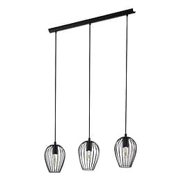 Eglo Newtown Small Triple Black E27 Pendant Light